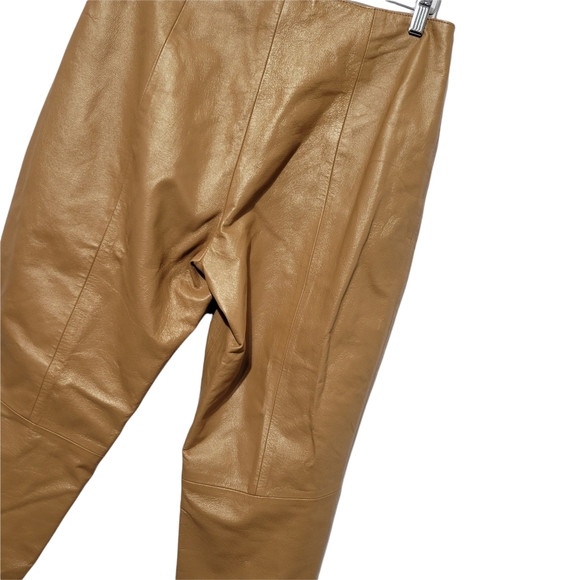 Bagatelle 100% Chestnut Brown Leather pants Size14 - Picture 4 of 12